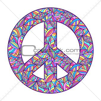 colorful peace symbol 