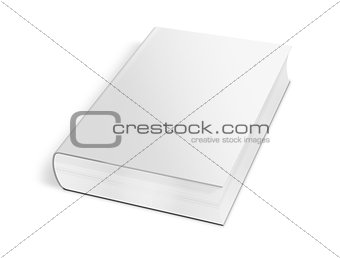 collection of various blank white book on white background