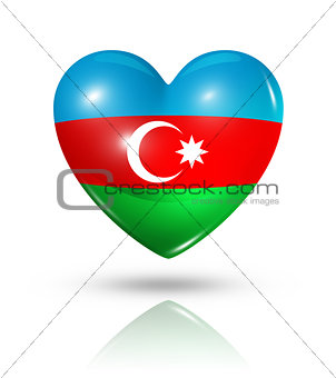 Love Azerbaijan, heart flag icon