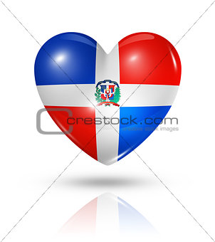 Love Dominican Republic, heart flag icon