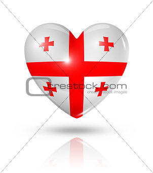 Love Georgia, heart flag icon