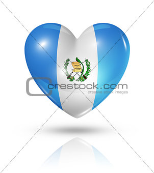 Love Guatemala, heart flag icon