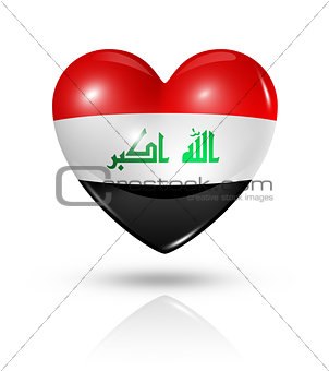 Love Iraq, heart flag icon