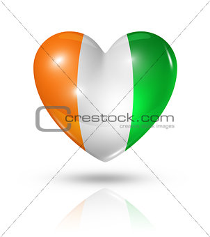 Love Ivory Coast, heart flag icon