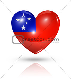 Love Samoa, heart flag icon