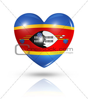 Love Swaziland, heart flag icon
