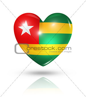 Love Togo, heart flag icon
