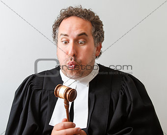 Blowing on the gavel