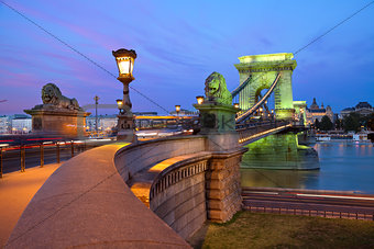 Szechenyi Chain Bridge, Budapest.
