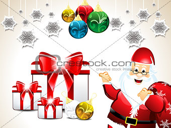 Christmas background with santa claus
