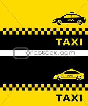 business card with taxi car