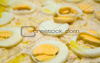 Potato Salad covered with mayonnaise