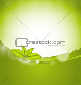Ecology background with green leaves