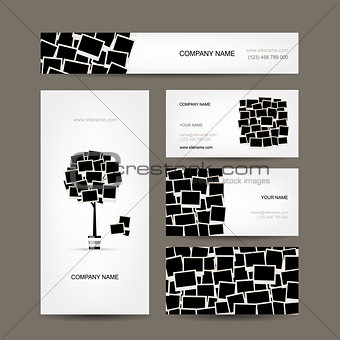 Business cards design, photo frames
