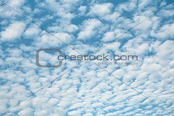 White high heaped clouds background