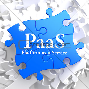 PAAS. Puzzle Information Technology Concept.