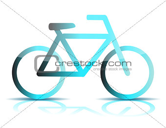 Bicycle on a white background.