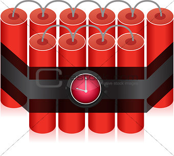Countdown Time Bomb - Dynamite illustration design isolated over