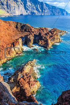 Rocks on North-west coast of Tenerife near Punto Teno Lighthouse