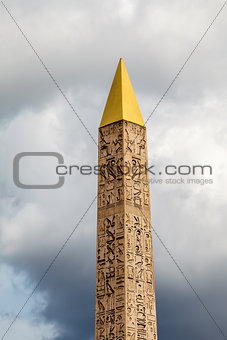 Egyptian Obelisk of Luxor Standing at the Center of the Place de
