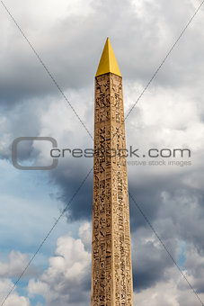 Egyptian Obelisk of Luxor Standing at the Center of the Place de