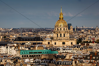 Aerial View on Les Invalides from the Eiffel Tower, Paris, Franc