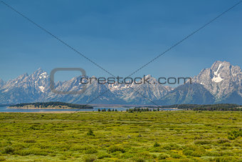 Teton mountains in Wyoming, USA.