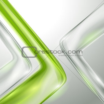 Abstract gray background with green elements