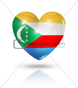 Love Comoros, heart flag icon