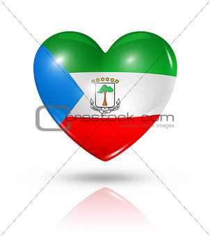 Love Equatorial Guinea, heart flag icon
