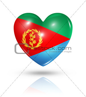 Love Eritrea, heart flag icon