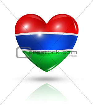 Love Gambia, heart flag icon