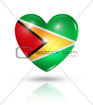 Love Guyana, heart flag icon