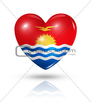 Love Kiribati, heart flag icon