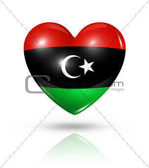 Love Libya, heart flag icon