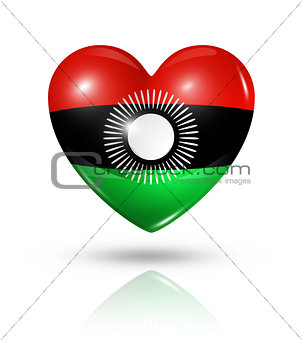 Love Malawi, heart flag icon