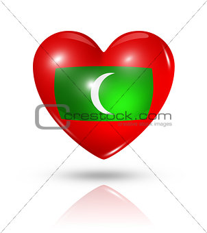 Love Maldives, heart flag icon