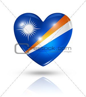Love Marshall Islands, heart flag icon