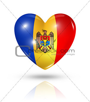 Love Moldova, heart flag icon