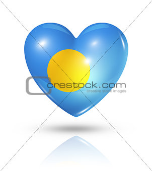 Love Palau, heart flag icon