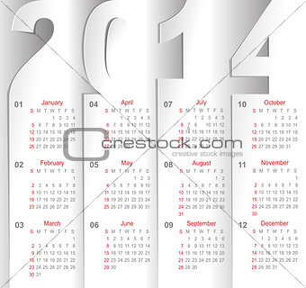 calendar on white sheets of paper