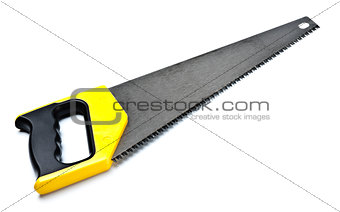 hacksaw with yellow handle