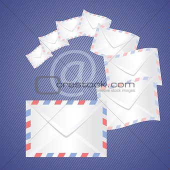 White detailed envelopes