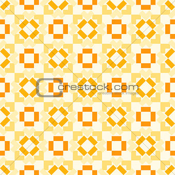 Retro seamless geometric orange vector pattern