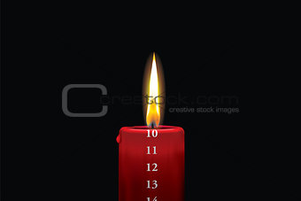 Red advent candle - december 10th