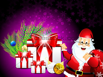 Christmas Background With Girf Box