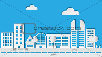 Abstract Paper City in Vector illustration