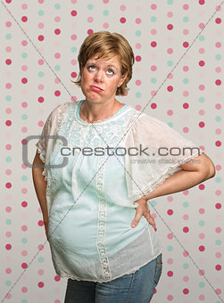 Frustrated Pregnant Woman