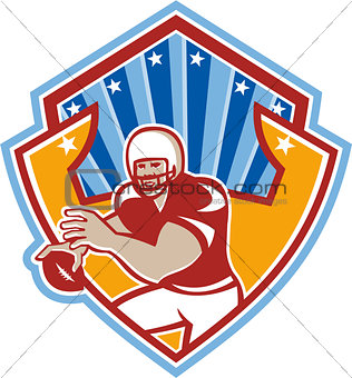 American Football Quarterback Star Shield