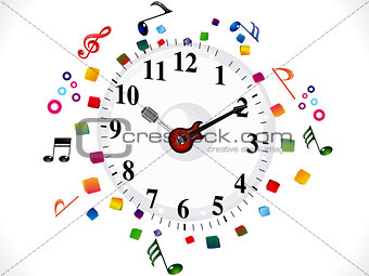 abstract musical clock background